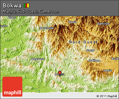 Physical Panoramic Map of Bokwa