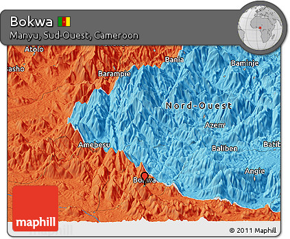 Political Panoramic Map of Bokwa