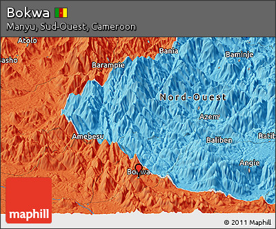 Political Panoramic Map of Bokwa