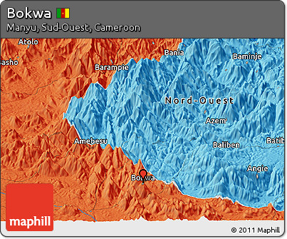 Political Panoramic Map of Bokwa