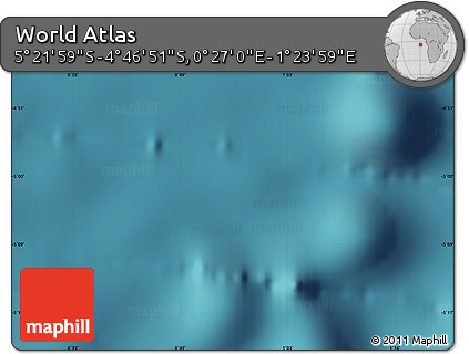 Satellite Map of the Area around 5° 4' 25" S, 0° 55' 29" E
