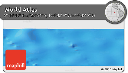 Physical Panoramic Map of the Area around 5° 4' 25" S, 100° 13' 29" W