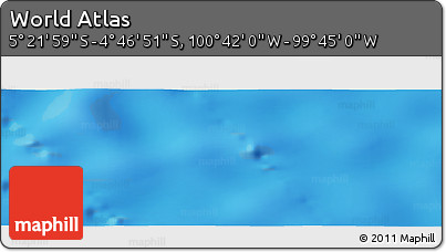 Physical Panoramic Map of the Area around 5° 4' 25" S, 100° 13' 29" W
