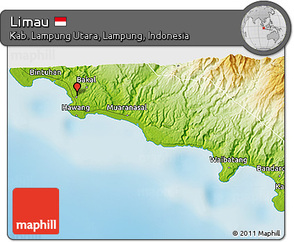 Physical 3D Map of Limau