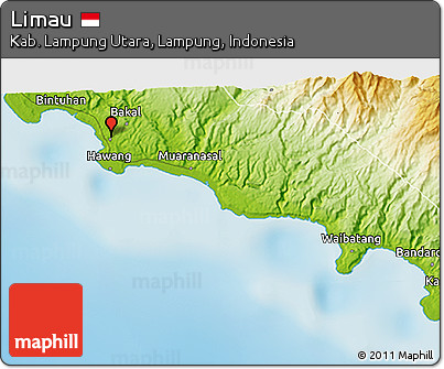 Physical 3D Map of Limau