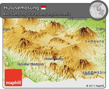 Physical Panoramic Map of Hulusemosung