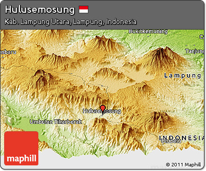 Physical Panoramic Map of Hulusemosung