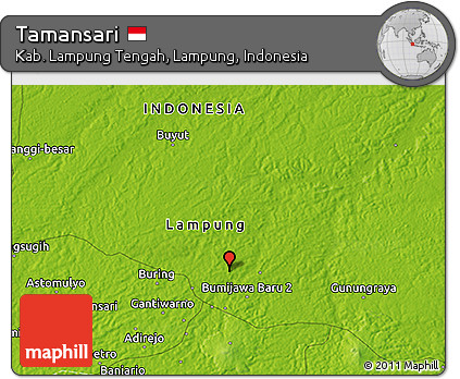 Physical 3D Map of Tamansari