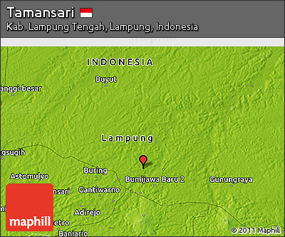 Physical 3D Map of Tamansari