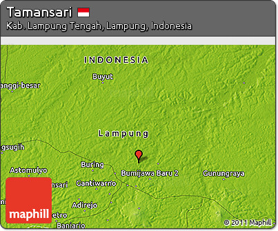 Physical 3D Map of Tamansari