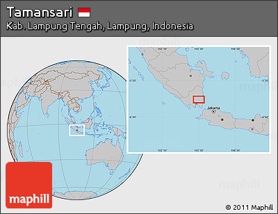 Gray Location Map of Tamansari