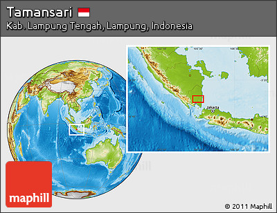 Physical Location Map of Tamansari