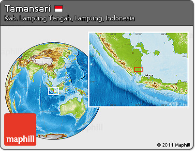 Physical Location Map of Tamansari