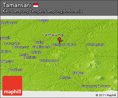 Physical Panoramic Map of Tamansari