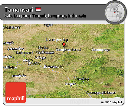 Satellite Panoramic Map of Tamansari