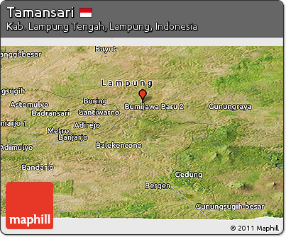 Satellite Panoramic Map of Tamansari
