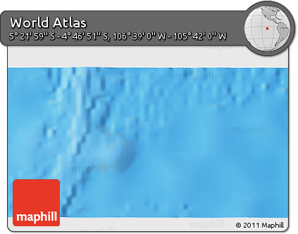 Physical 3D Map of the Area around 5° 4' 25" S, 106° 10' 30" W