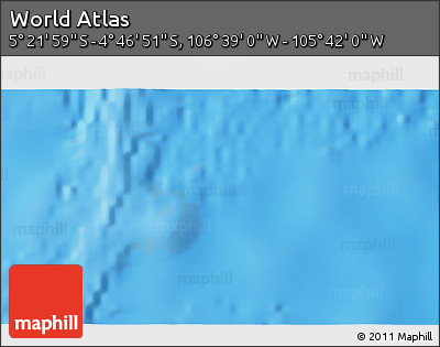 Physical 3D Map of the Area around 5° 4' 25" S, 106° 10' 30" W