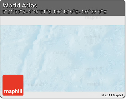 Physical 3D Map of the Area around 5° 4' 25" S, 107° 10' 30" E