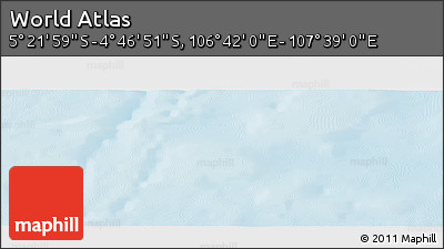 Physical Panoramic Map of the Area around 5° 4' 25" S, 107° 10' 30" E