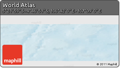 Physical Panoramic Map of the Area around 5° 4' 25" S, 107° 10' 30" E
