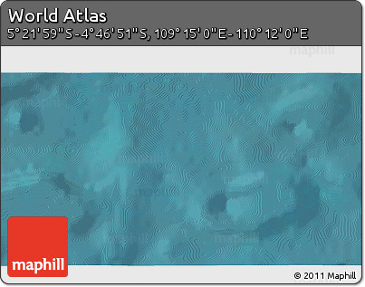 Satellite 3D Map of the Area around 5° 4' 25" S, 109° 43' 29" E