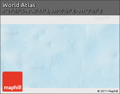 Physical 3D Map of the Area around 5° 4' 25" S, 110° 34' 29" E