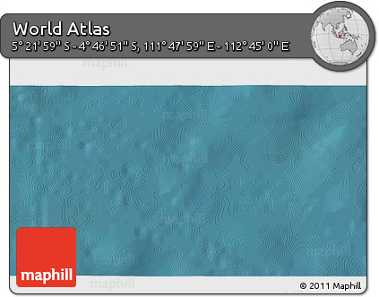 Satellite 3D Map of the Area around 5° 4' 25" S, 112° 16' 30" E
