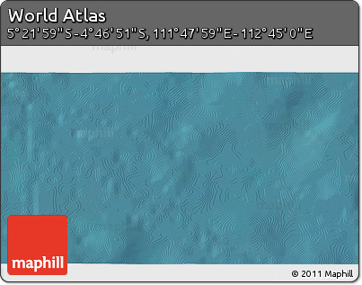 Satellite 3D Map of the Area around 5° 4' 25" S, 112° 16' 30" E