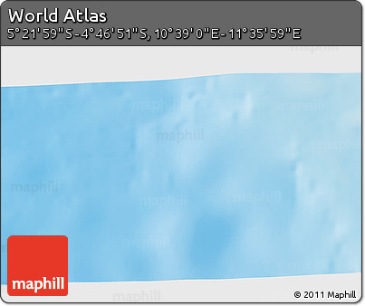 Physical 3D Map of the Area around 5° 4' 25" S, 11° 7' 30" E