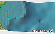 Satellite 3D Map of the area around 5° 4' 25" S, 120° 46' 30" E