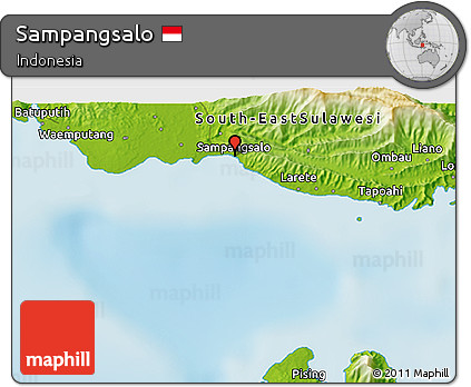 Physical 3D Map of Sampangsalo
