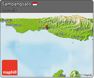 Physical 3D Map of Sampangsalo