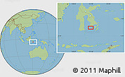 Savanna Style Location Map of the area around 5° 4' 25" S, 121° 37' 30" E