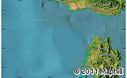 Satellite Map of the area around 5° 4' 25" S, 121° 37' 30" E