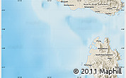 Shaded Relief Map of the area around 5° 4' 25" S, 121° 37' 30" E