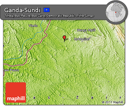 Physical Map of Ganda-Sundi