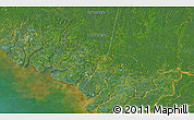 Satellite 3D Map of the area around 5° 4' 25" S, 137° 46' 30" E