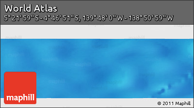 Physical Panoramic Map of the Area around 5° 4' 25" S, 139° 19' 29" W