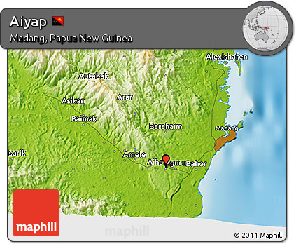 Physical 3D Map of Aiyap