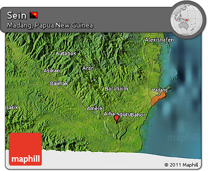 Satellite 3D Map of Sein