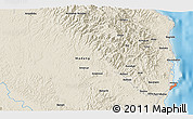 Shaded Relief 3D Map of the area around 5° 4' 25" S, 145° 25' 30" E