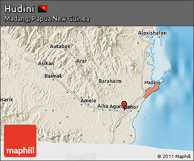 Shaded Relief 3D Map of Hudini