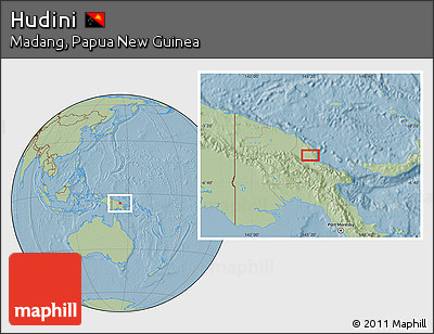 Savanna Style Location Map of Hudini, hill shading