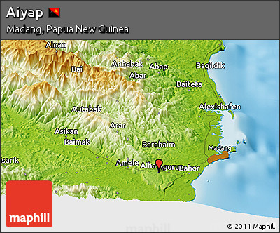 Physical Panoramic Map of Aiyap