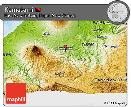 Physical 3D Map of Kamatami