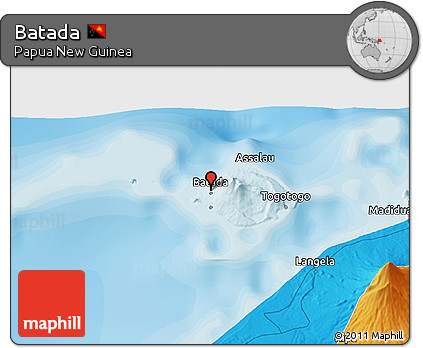 Political 3D Map of Batada