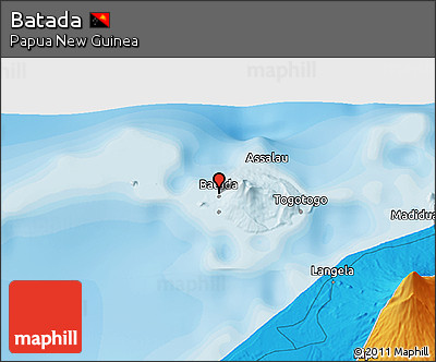 Political 3D Map of Batada