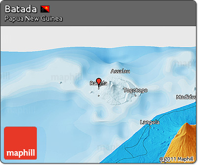 Political 3D Map of Batada