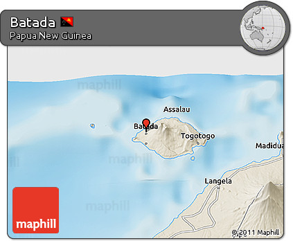 Shaded Relief 3D Map of Batada